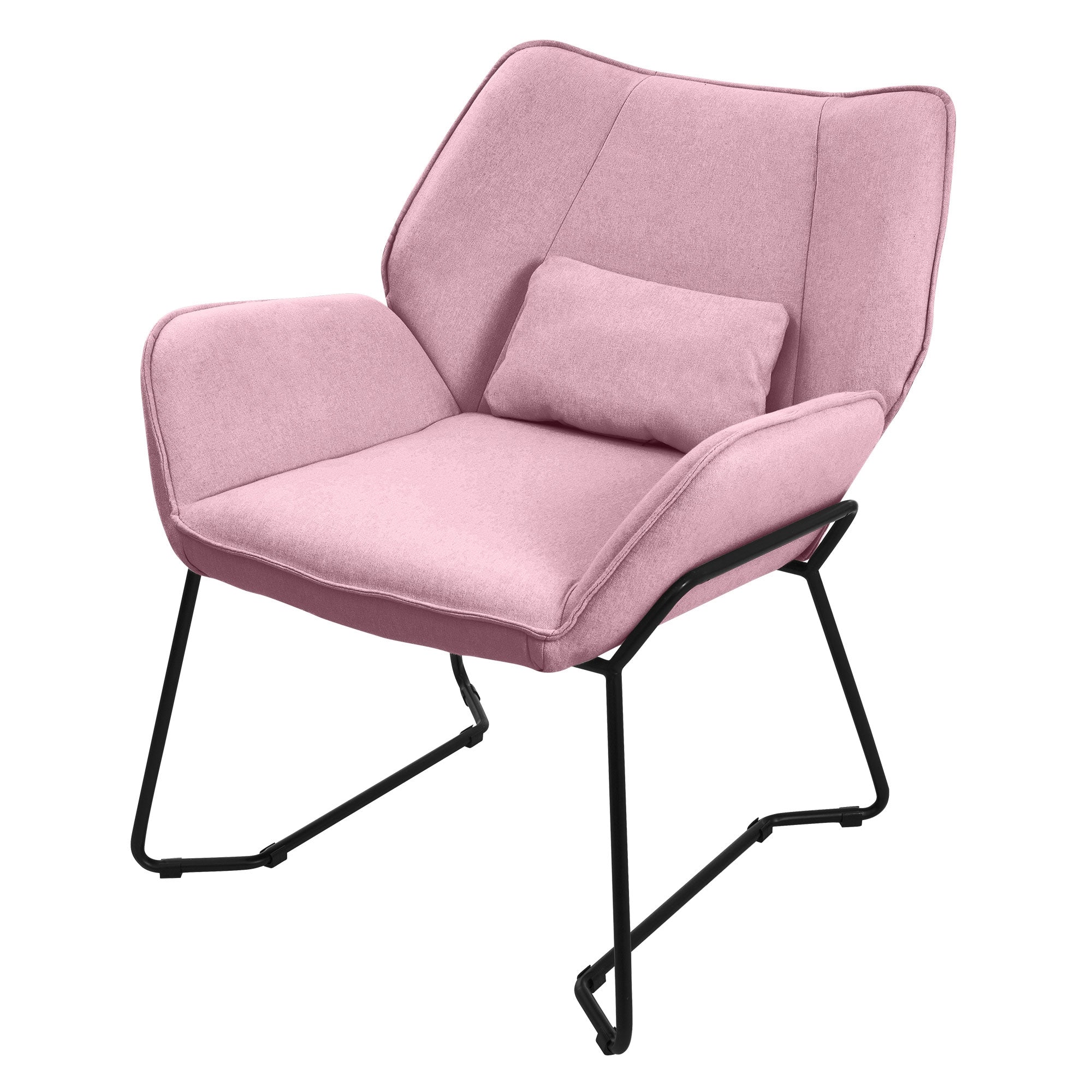 ML-Design Fauteuil détente beige lin accoudoirs + coussin