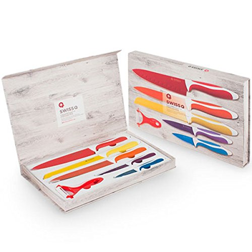 Shop-Story Swiss Q Ceramic couteaux cuisine inox set 5 + économe