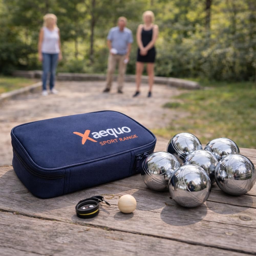 Shop-Story Loisirs Jeu Pétanque Métal 6 Boules 720g Housse