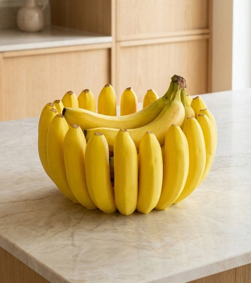 L'avant gardiste Table Fun Panier fruits bananes réalistes