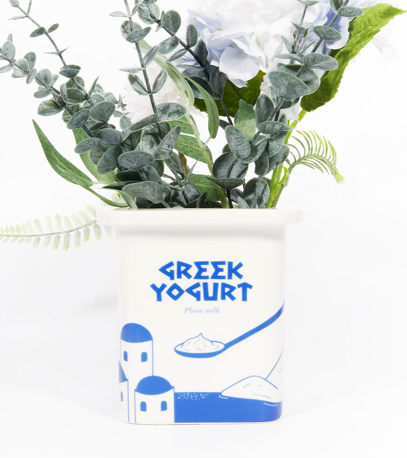 L'avant gardiste vase pot yaourt grec minimaliste blanc