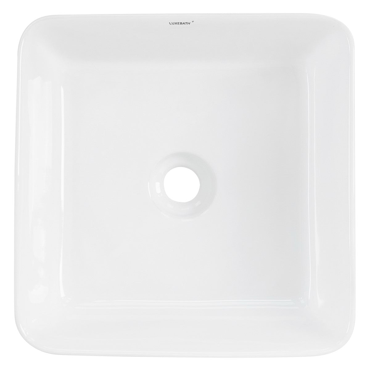 LuxeBath vasque à poser carrée blanche 390x390 céramique