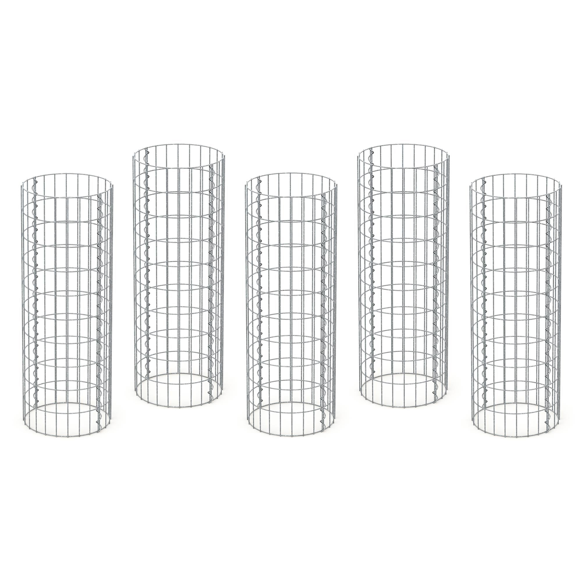 ECD Garten gabion colonne Ø35x100 cm acier galvanisé