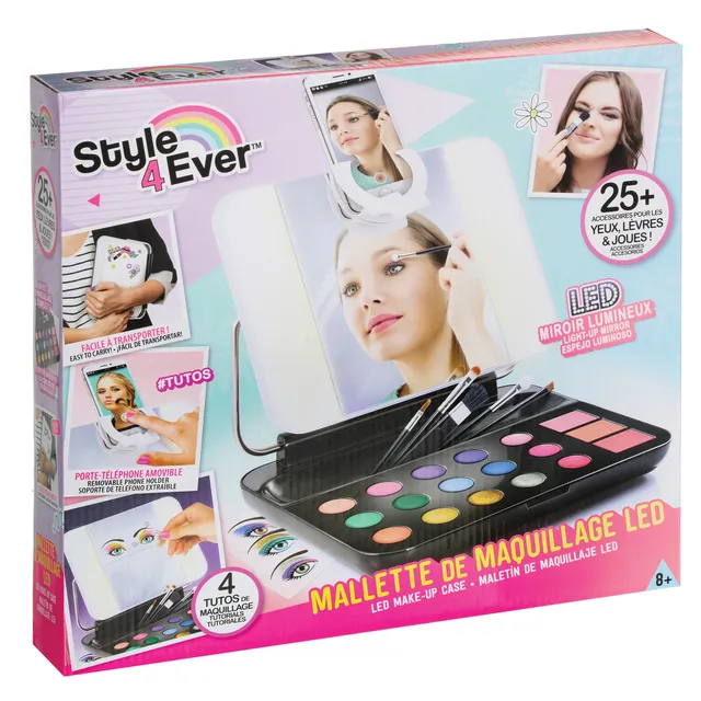 Stokomani Mallette de maquillage miroir LED jouet enfant 5 ans
