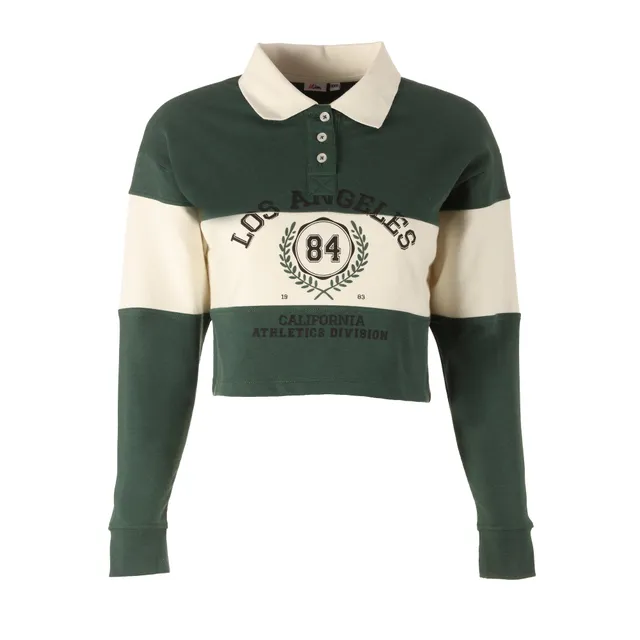 Stokomani Mode polo rayé vert femme