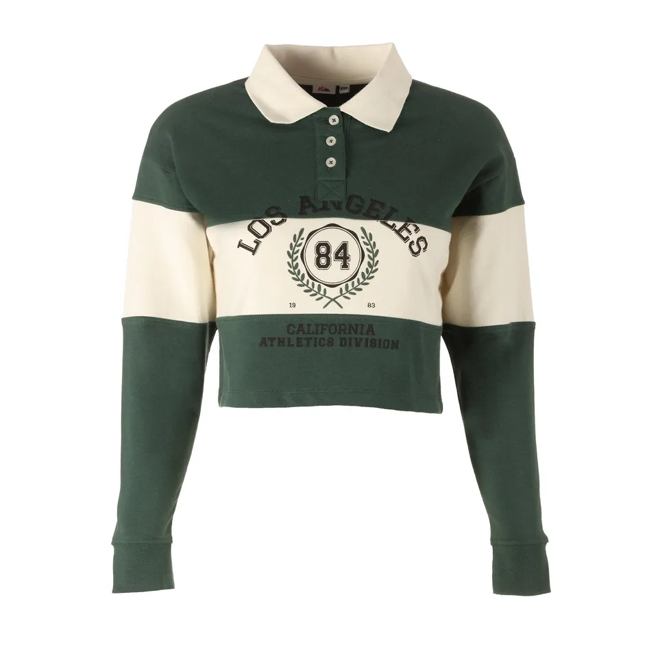 Stokomani Mode polo rayé vert femme