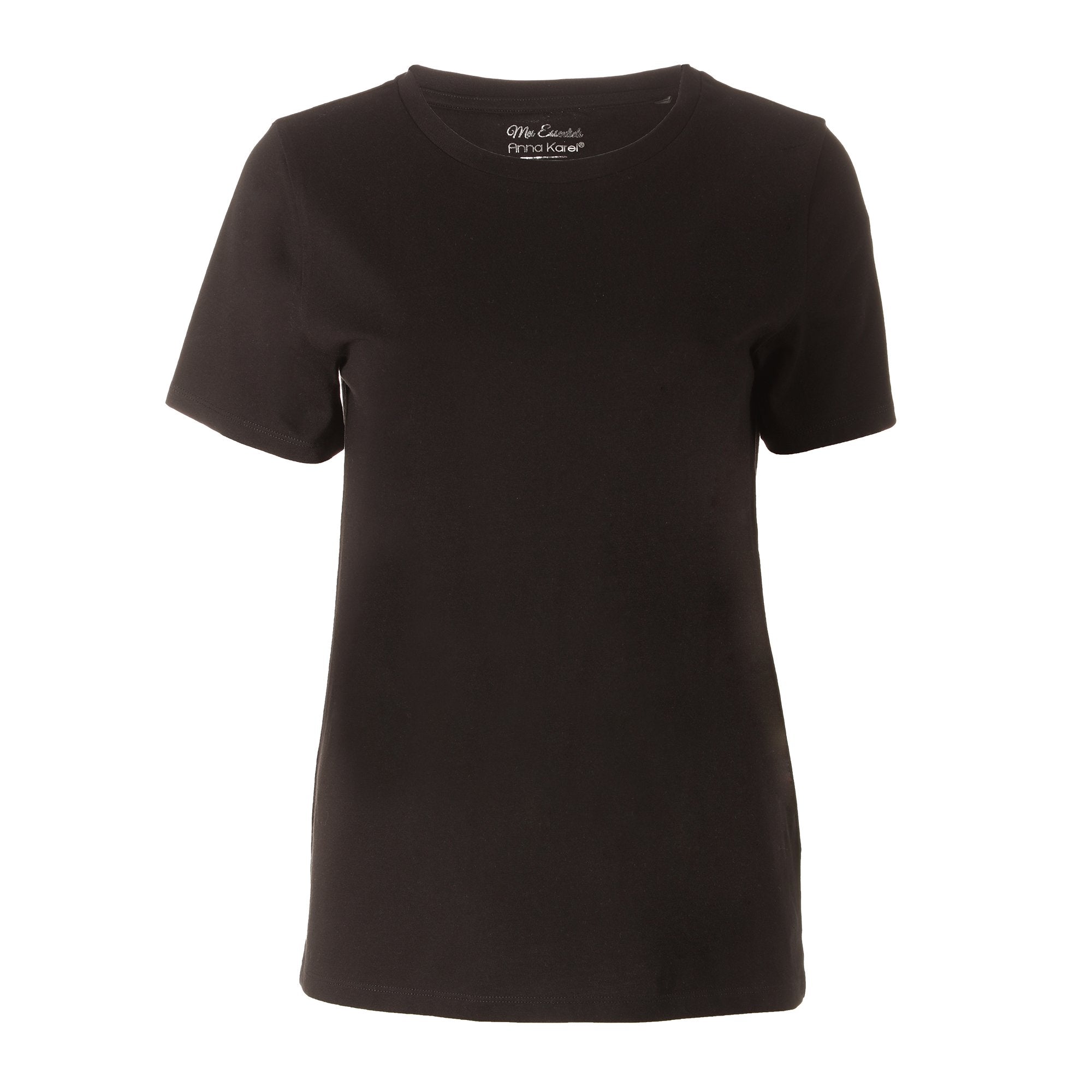 Stokomani Mode Tee-shirt manche courte col rond noir femme