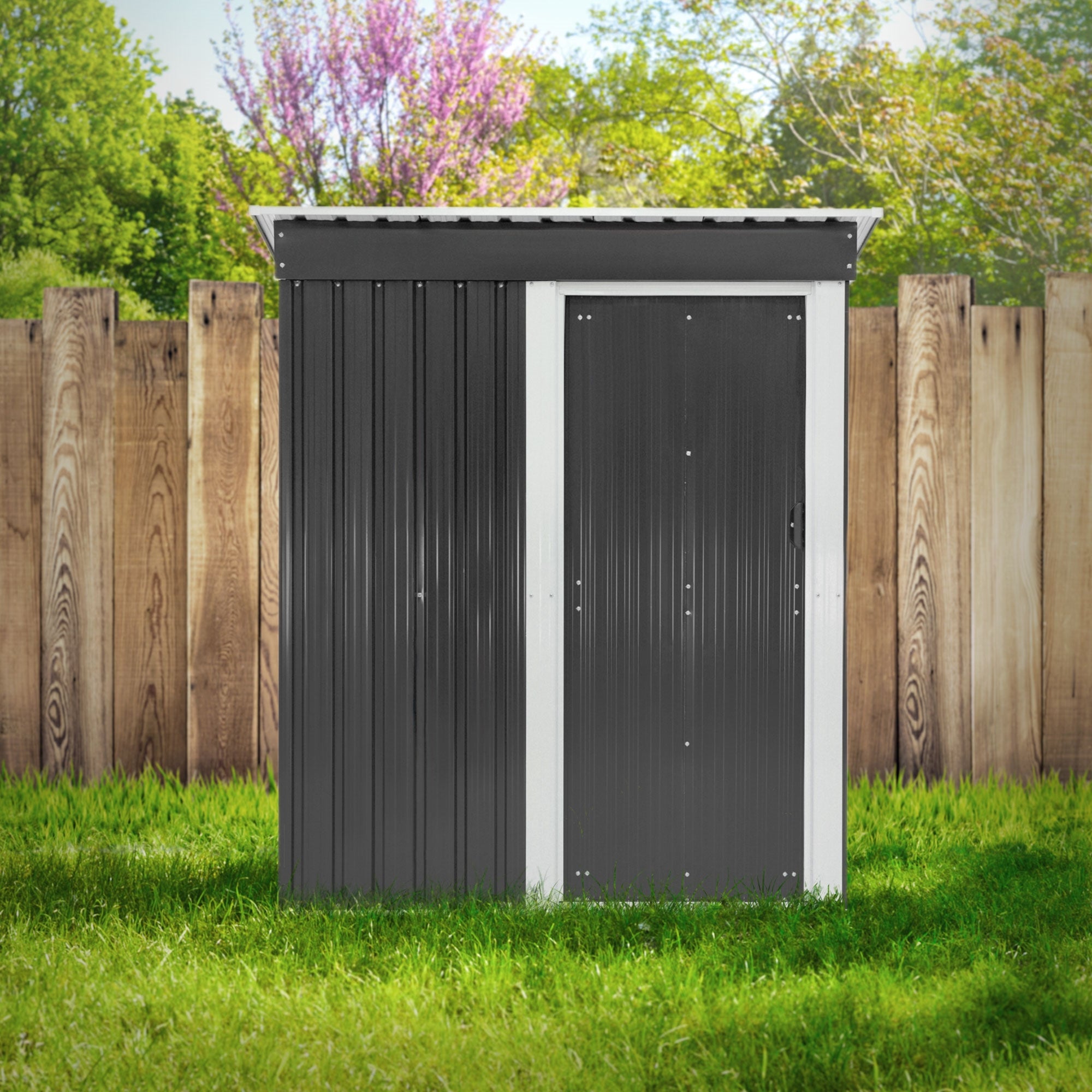 ECD Germany Garten 150x184x76 abri jardin métal gris