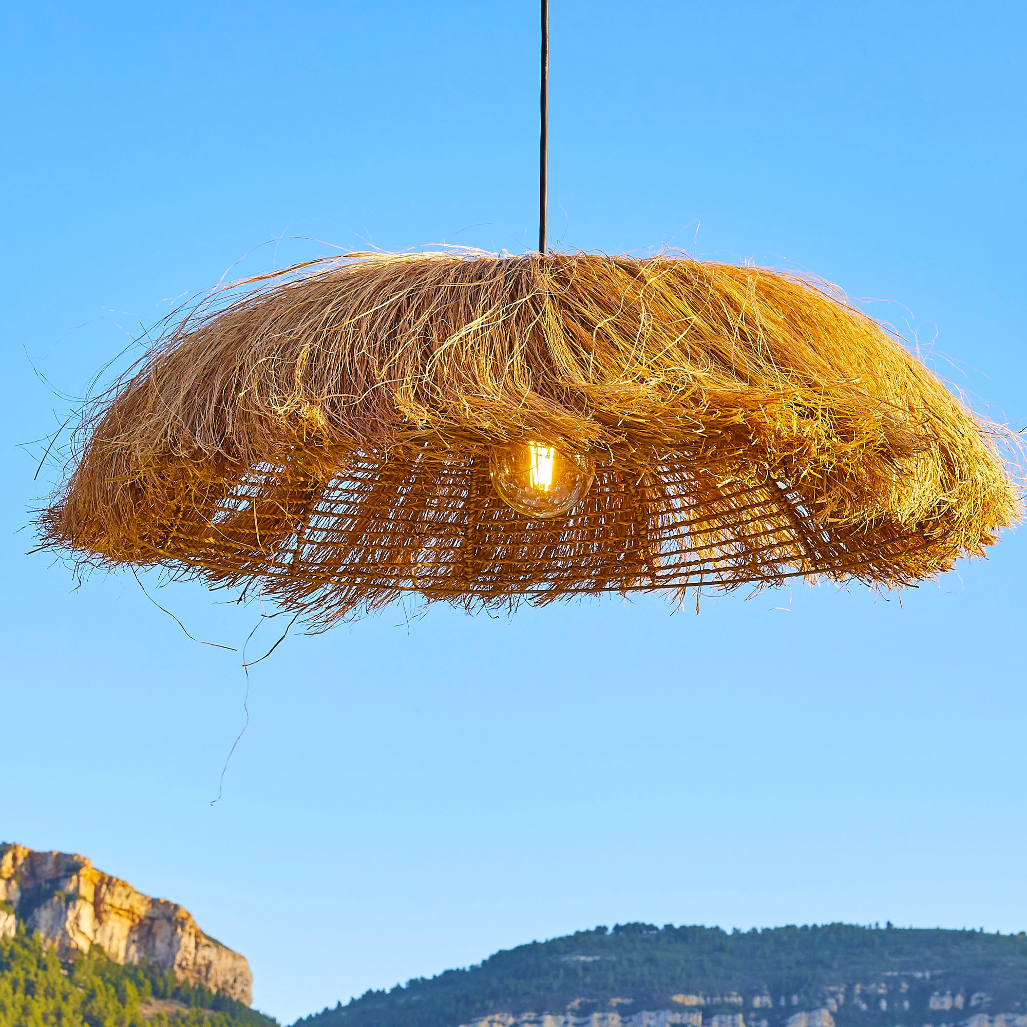 Red Deco Havana Outdoor suspension jute E27 câble 5 m