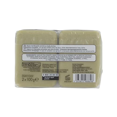Leader Price Sooa savon de Marseille 200g olive