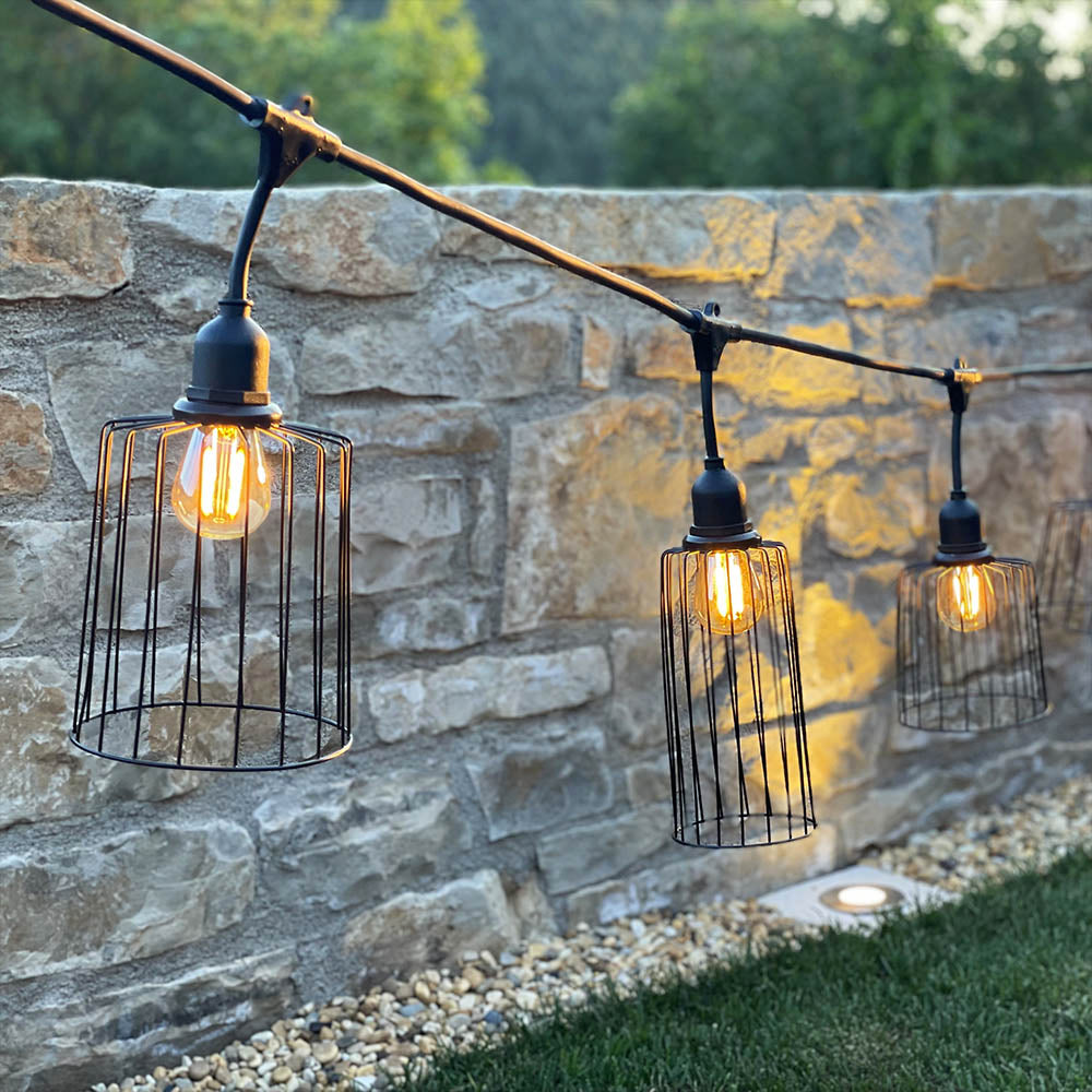 Red Deco Nema Light guirlande 6m 10 LED E27 blanc chaud cage