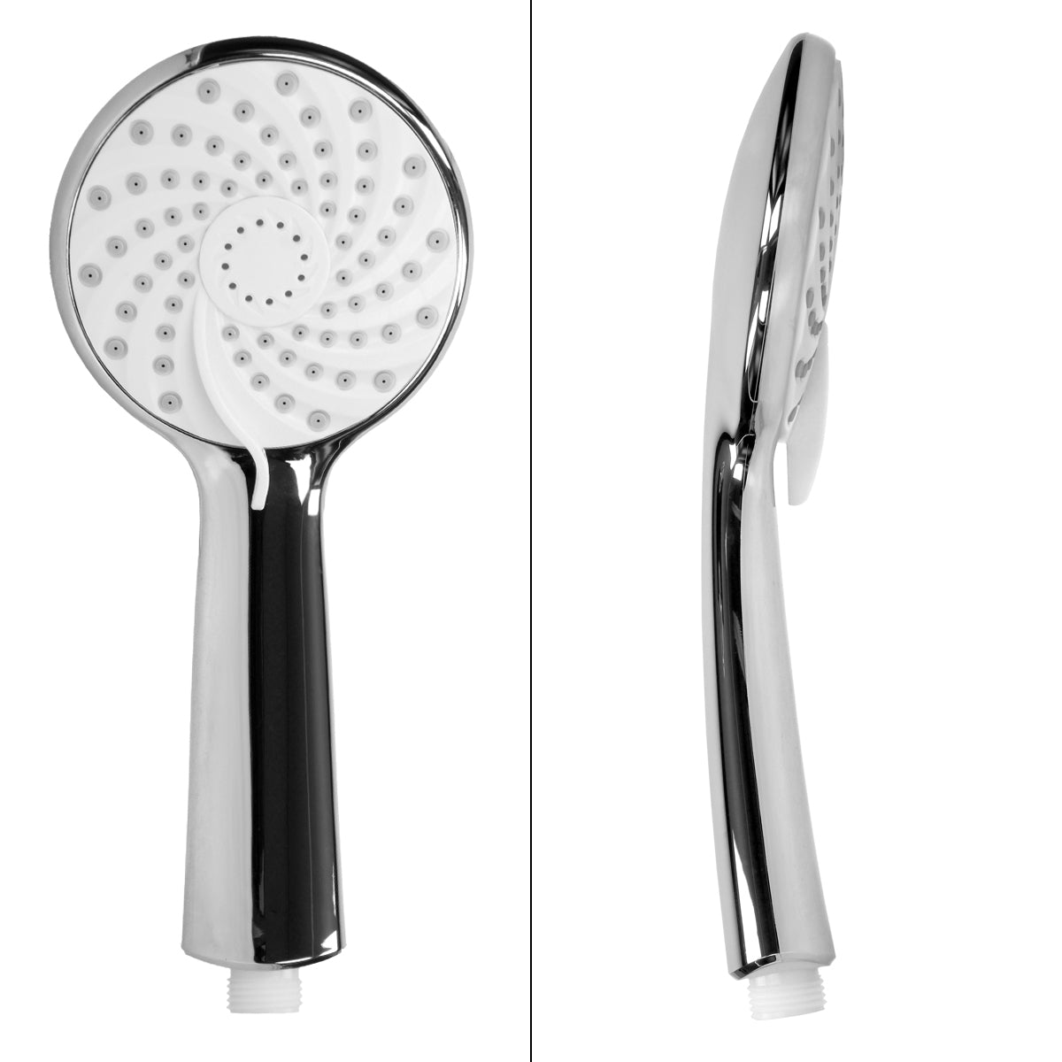 ECD Germany set douche rond blanc douchette + ciel inox