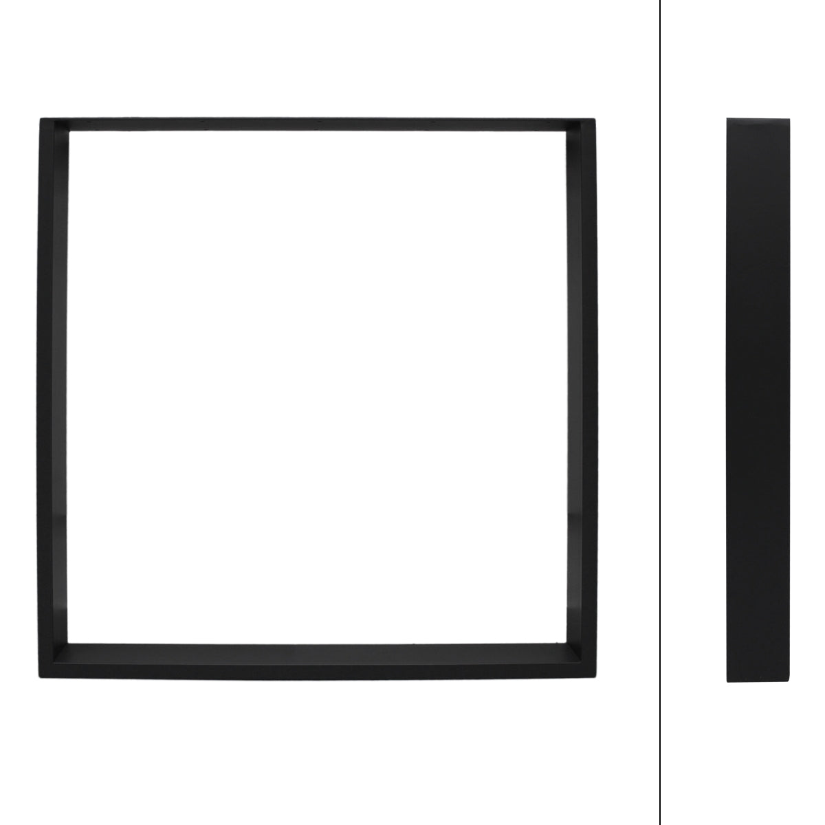 ECD Germany lot 2 pieds de table 80x72 acier noir industriel