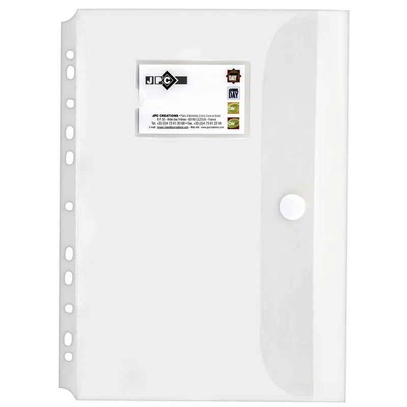 Safe Tool Fournitures de bureau pochette PP A4 perforée scratch