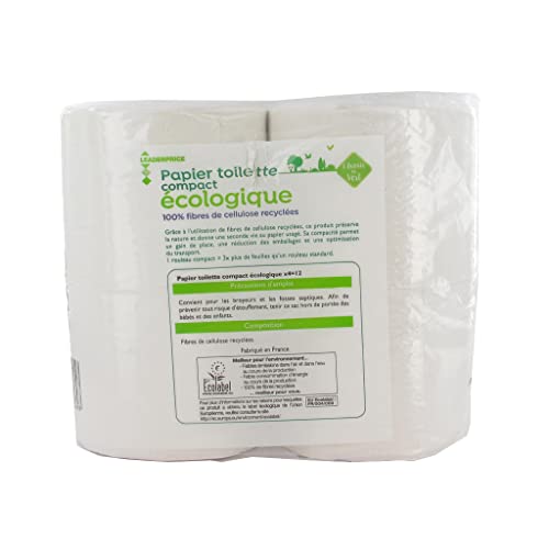 Leader Price Papier toilette compact écologique 4 rouleaux