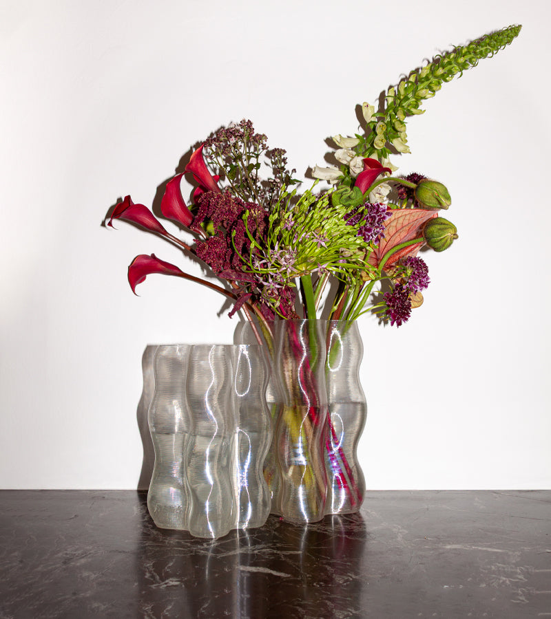 L'avant gardiste Magma vase transparent Medium design lave