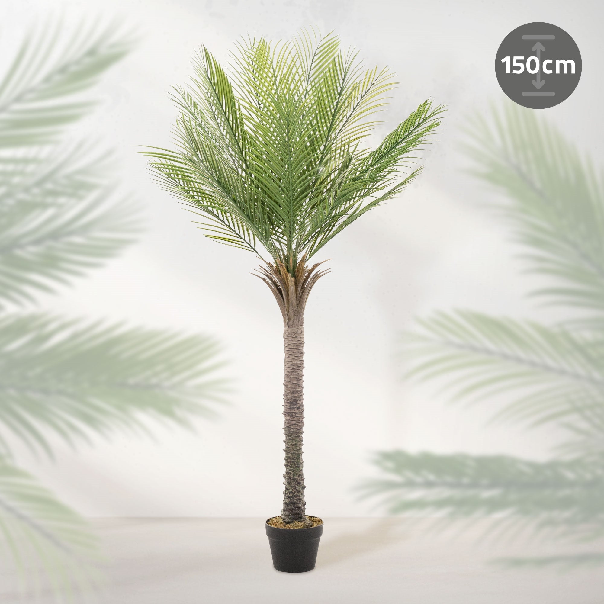 ECD Germany Haus & Wohnen palmier artificiel 150 cm en pot tropical