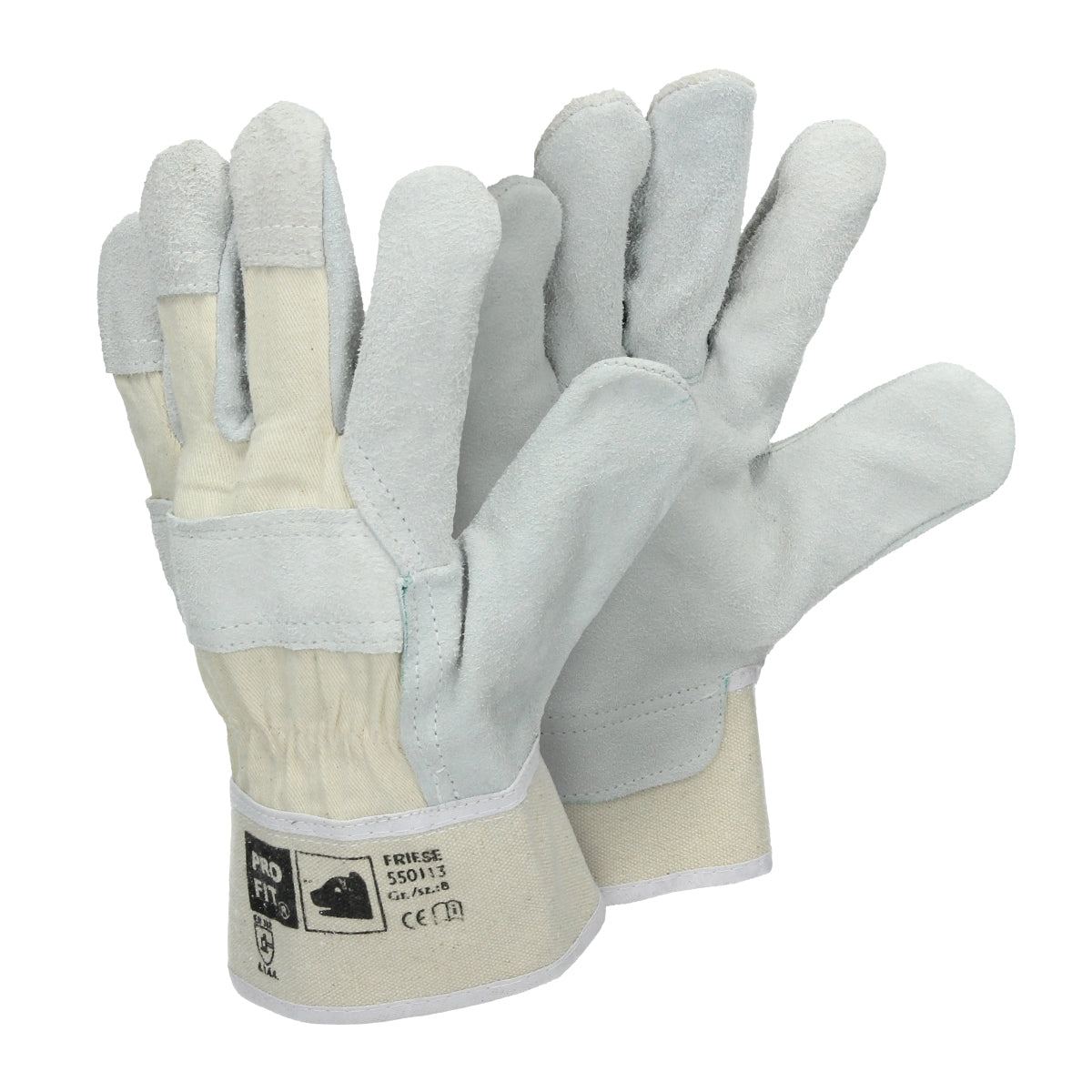 ECD Germany Friese gants de travail cuir naturel L 36 paires