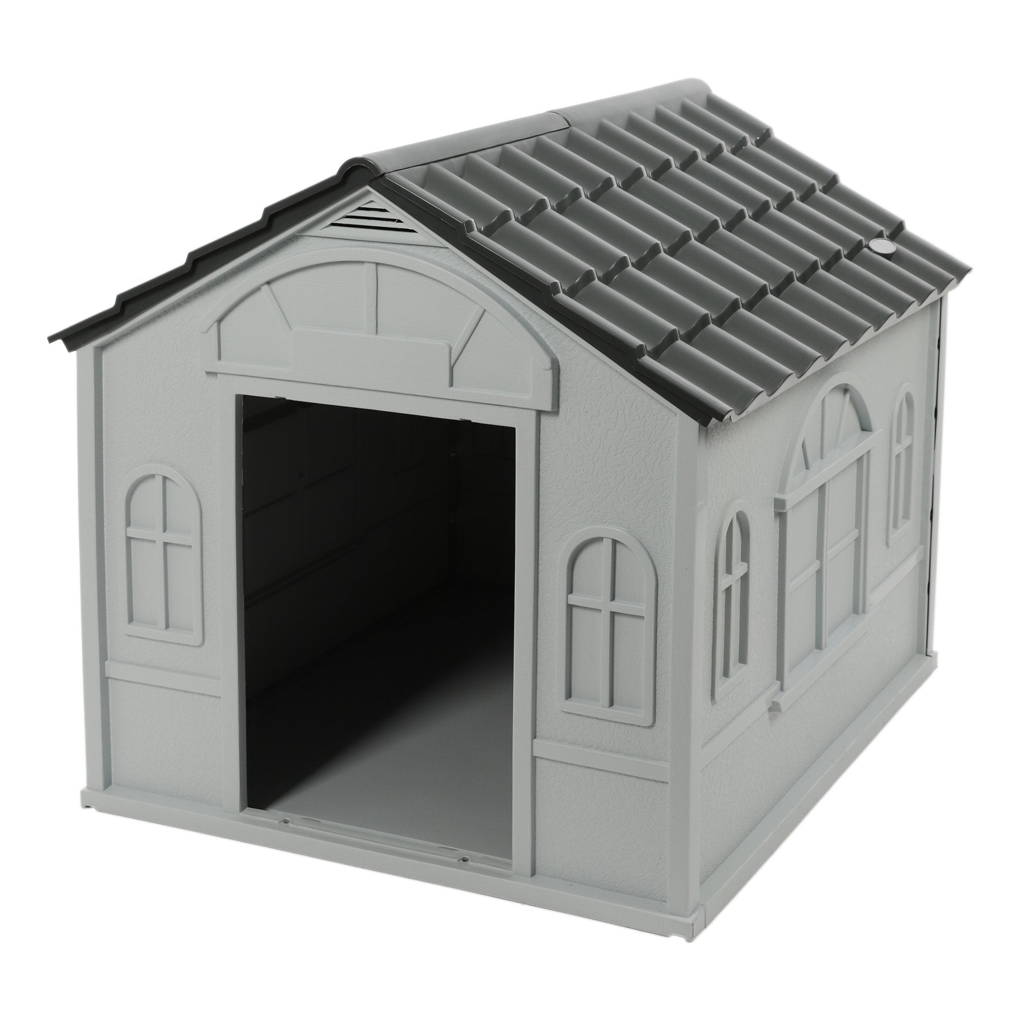 Niche extérieur animaux plastique grise chien jardin