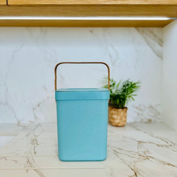 Red Deco Boden poubelle table plastique recyclé bleu 5 L