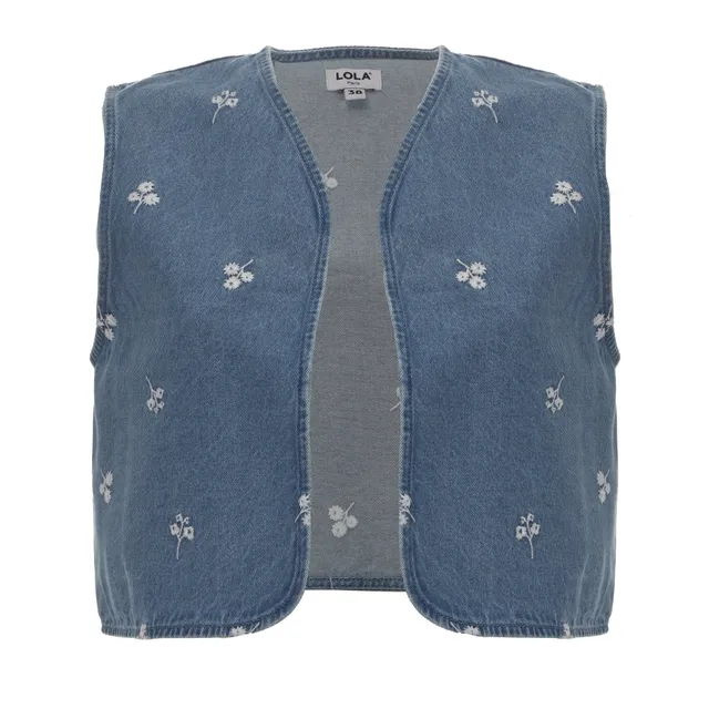 Stokomani Mode Veste sans manche jean bleu taille 40