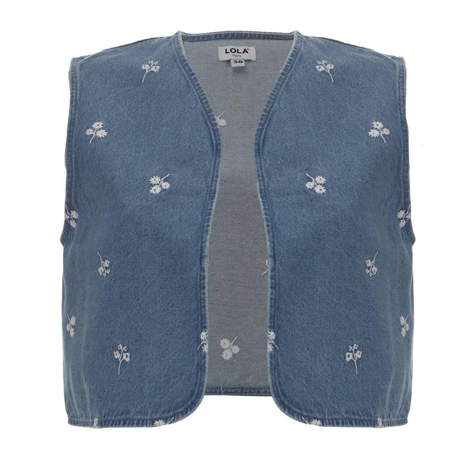 Stokomani Mode Veste sans manche jean bleu taille 40