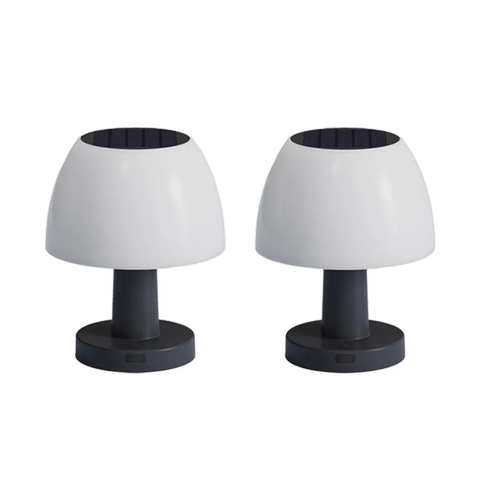 Red Deco Lumina H13,5cm lampe solaire lot de 2 blanc