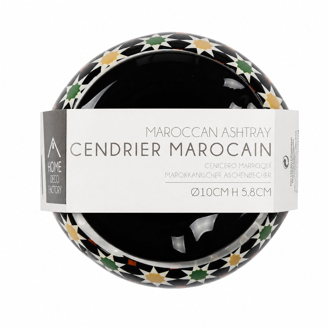 Stokomani Maison cendrier marocain 10cm céramique motifs