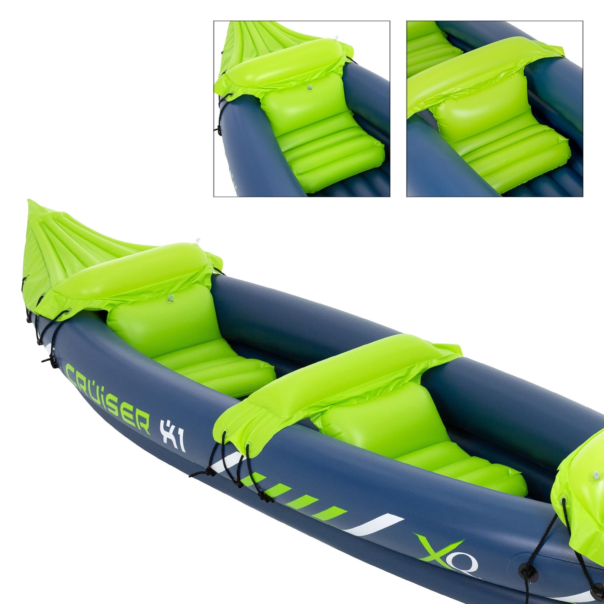 ECD Germany Cruiser X1 kayak gonflable 2 places vert/blanc/bleu