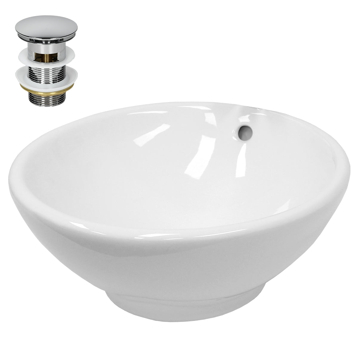 ECD Germany Sanitär LuxeBath vasque blanche 42 cm céramique