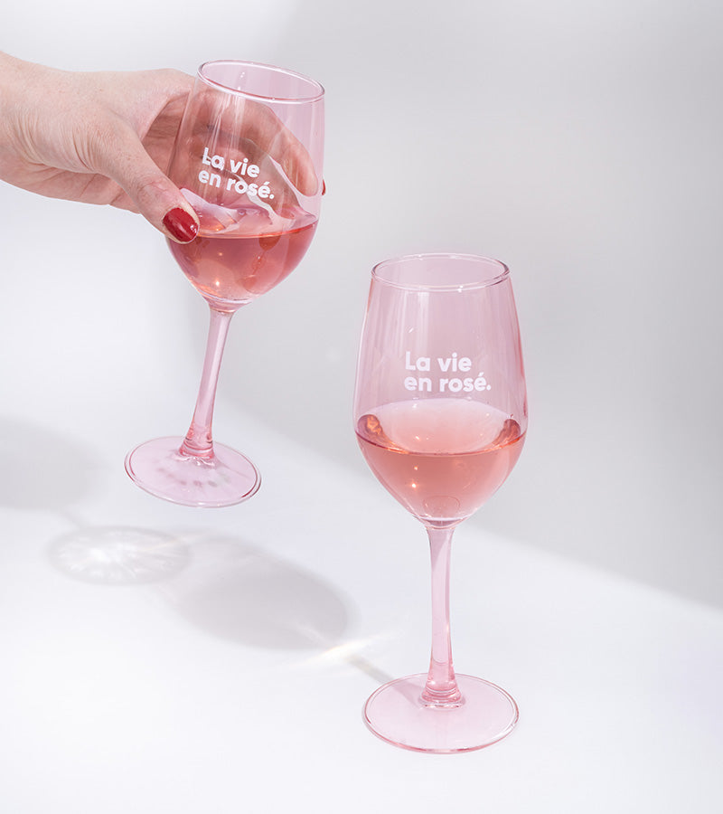L'avant gardiste La vie en rosé set 2 verres vin