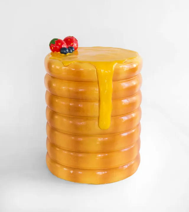 L'avant gardiste Tabouret Pancakes pile design gourmand