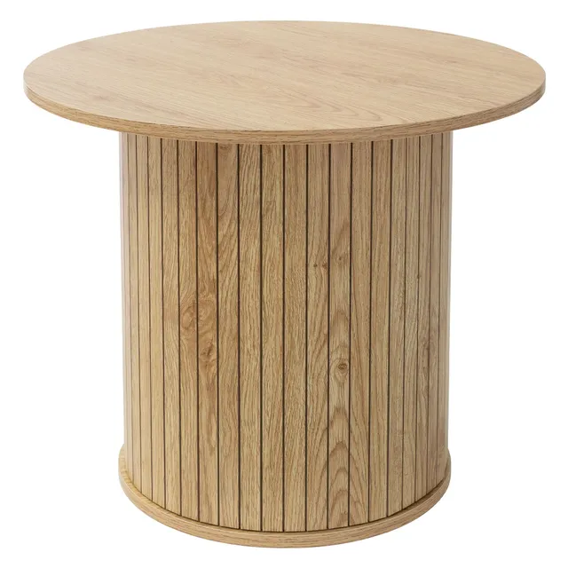 ECD Germany ML-Design table basse ronde bois marron Ø60