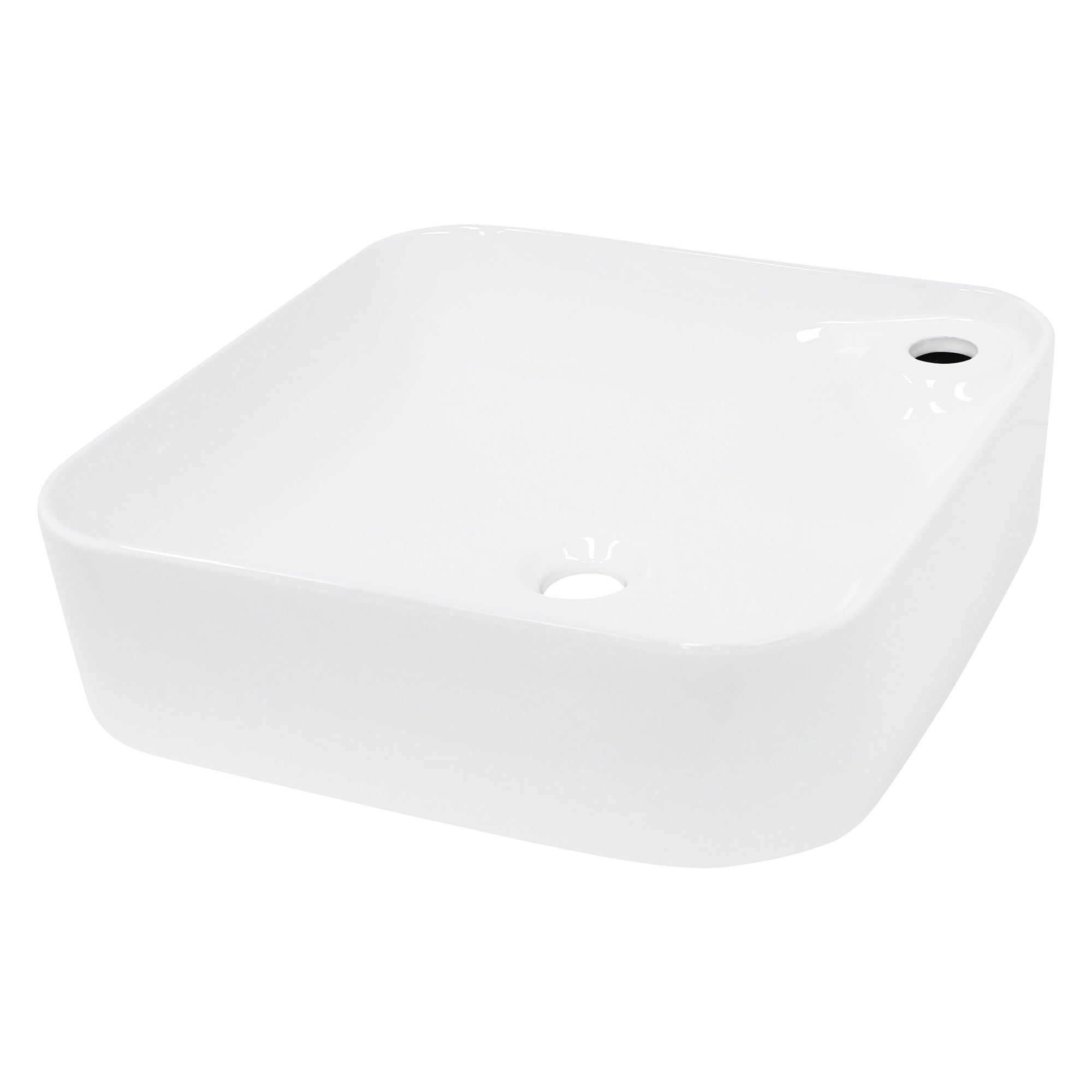 ECD Germany Sanitär vasque céramique noir 430x430 mm