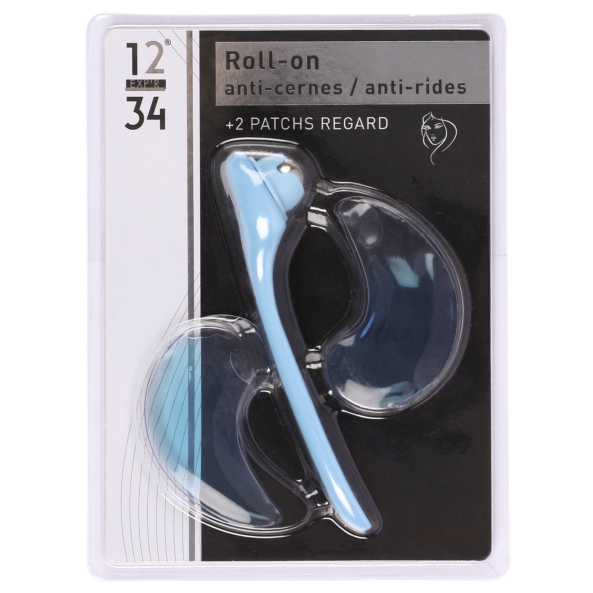 Set massage yeux rouleau + 2 patchs regard frais