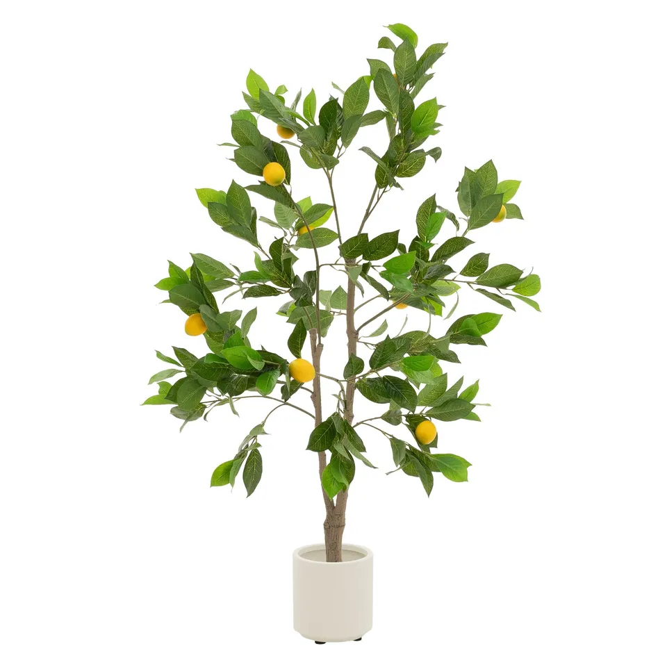 ECD Germany Haus Wohnen citronnier artificiel 130 cm pot