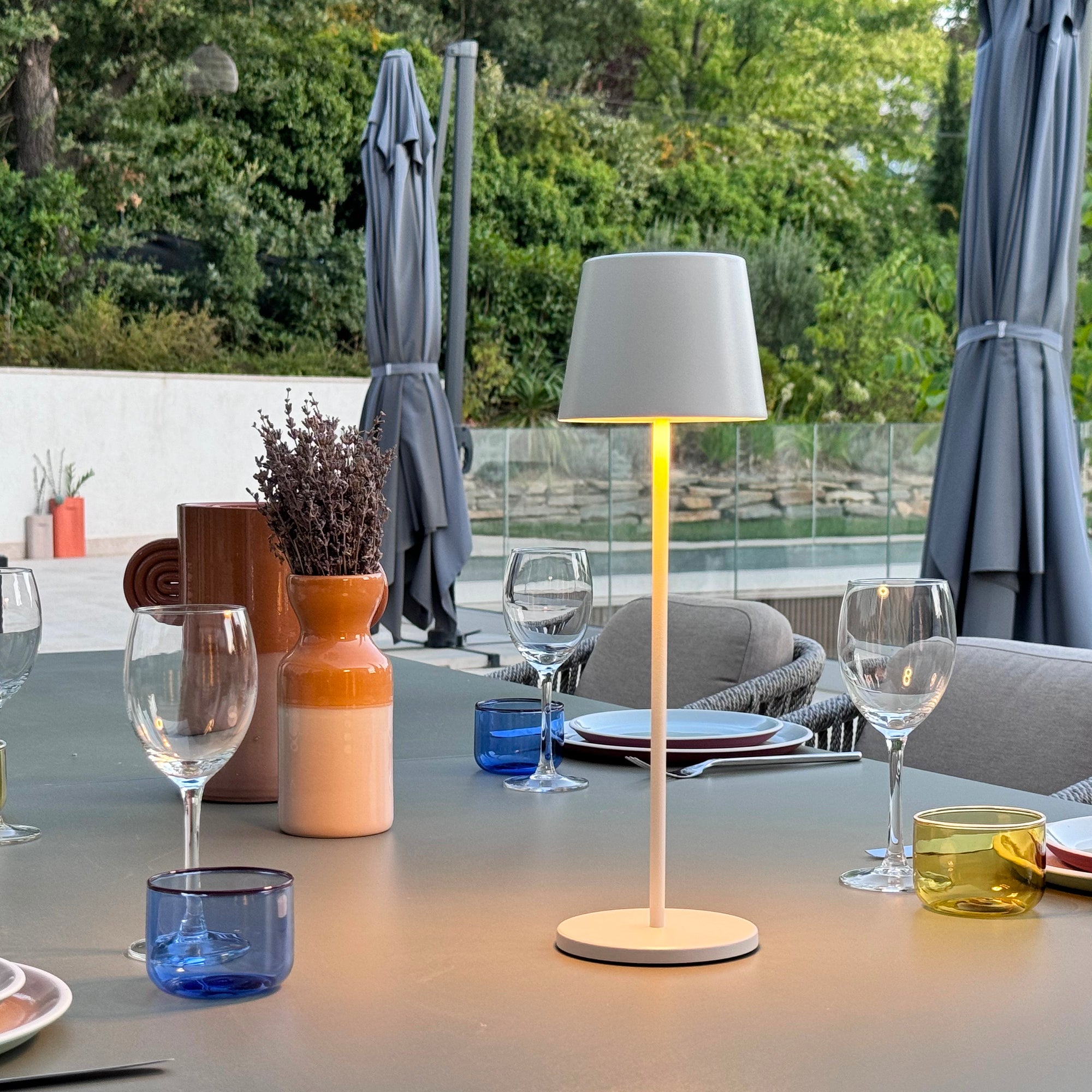 Red Deco KELLY WHITE lampe sans fil blanche touch 38cm