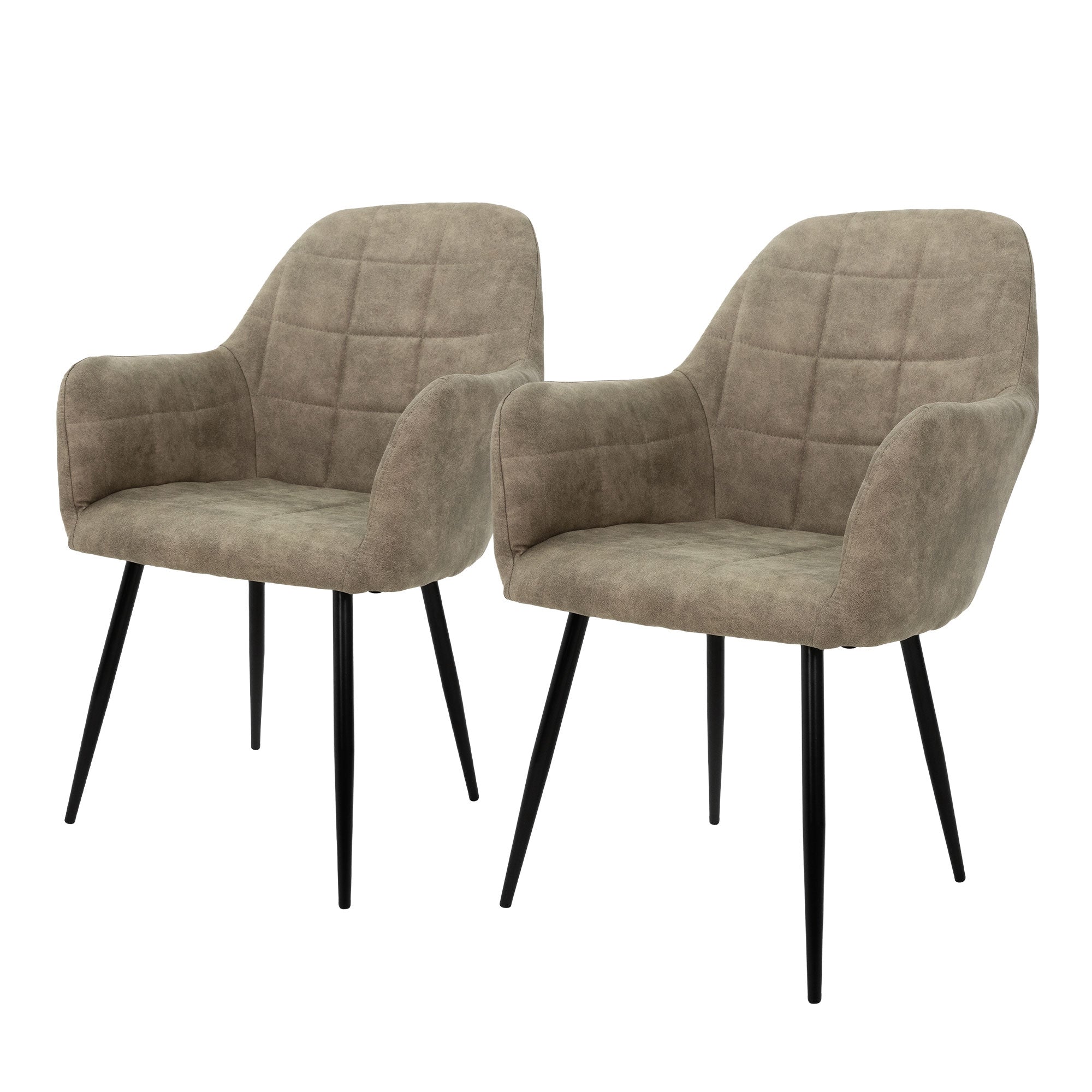 ECD Germany Möbel Chaise Salle à Manger Olive Lot 2 Simili