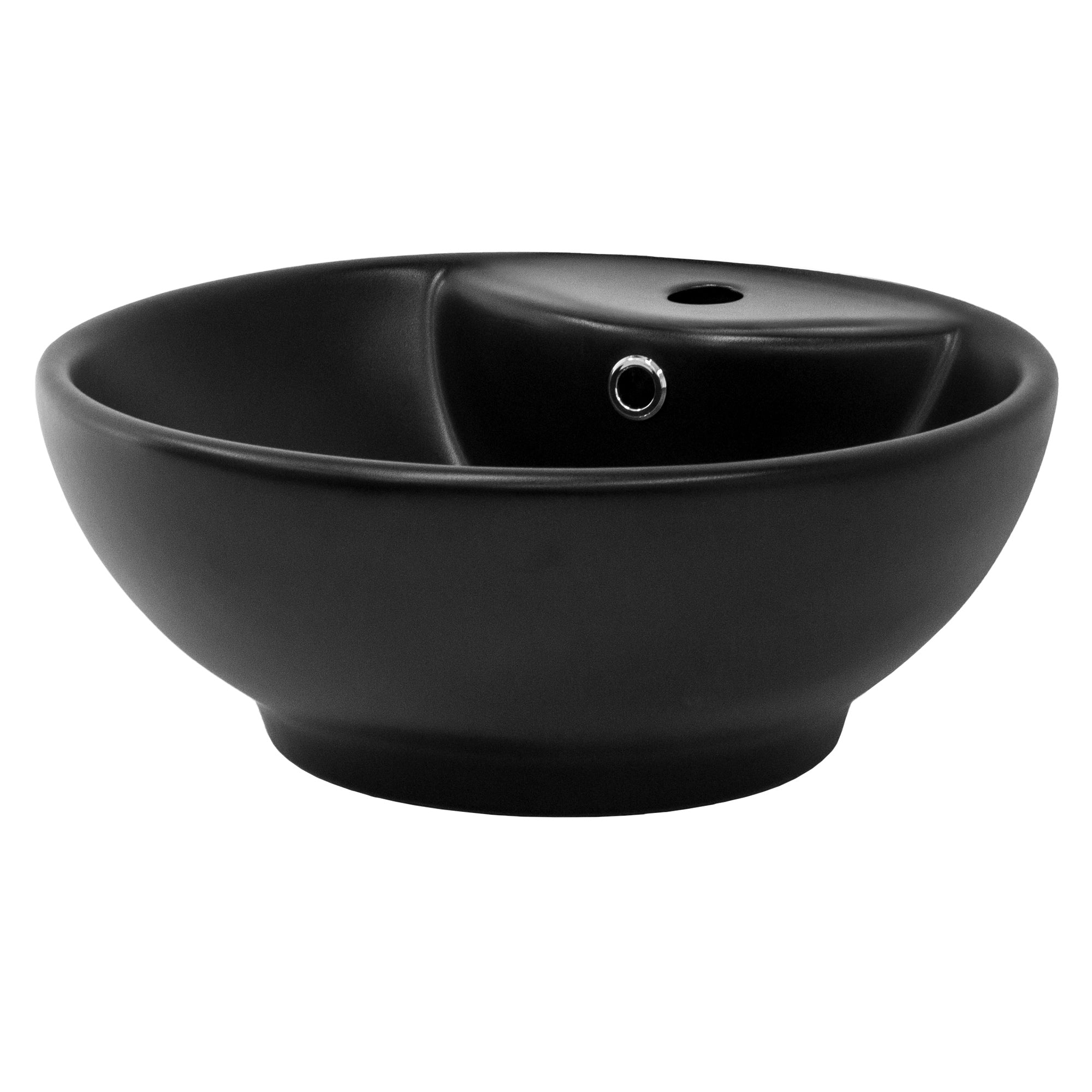 LuxeBath lavabo rond à poser blanc céramique Ø45,5 cm