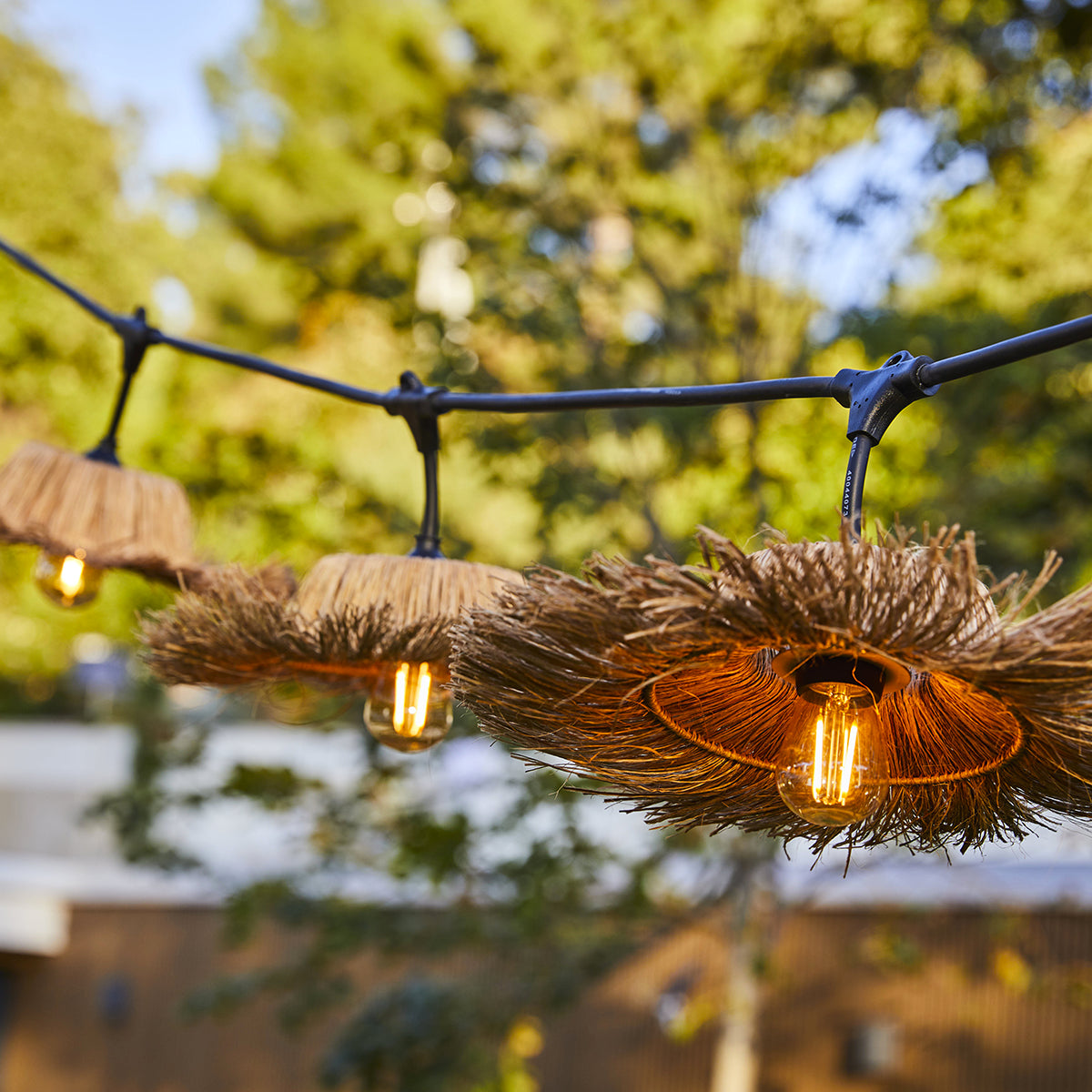 Red Deco Tahiti Light Guirlande Raccordable 10,2m Paille E27