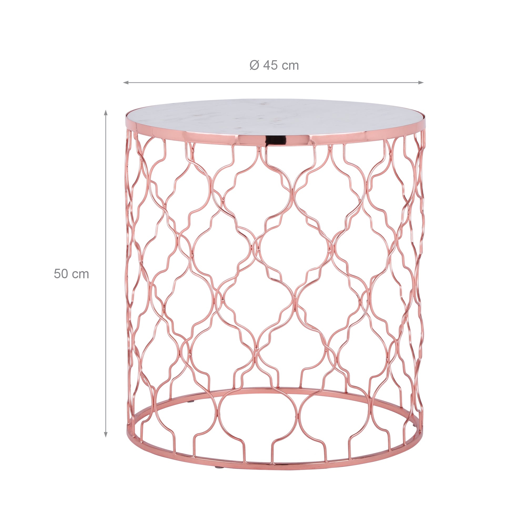 WOMO-Design Phoenix Lot 2 tables d'appoint marbre blanc Ø40/45