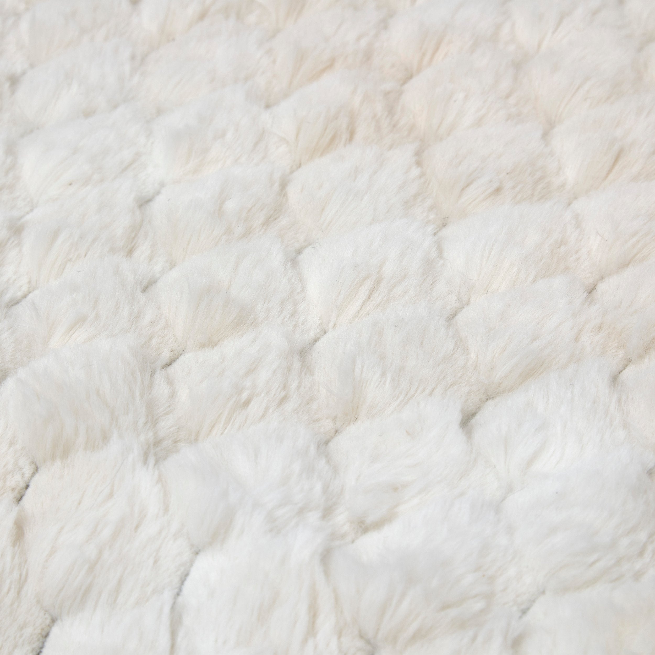 Stokomani Maison Tapis fourrure 120x170cm salon blanc