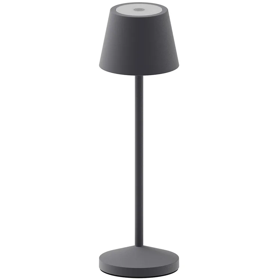 Red Deco Emily Rock H25cm lampe sans fil gris anthracite dimmable