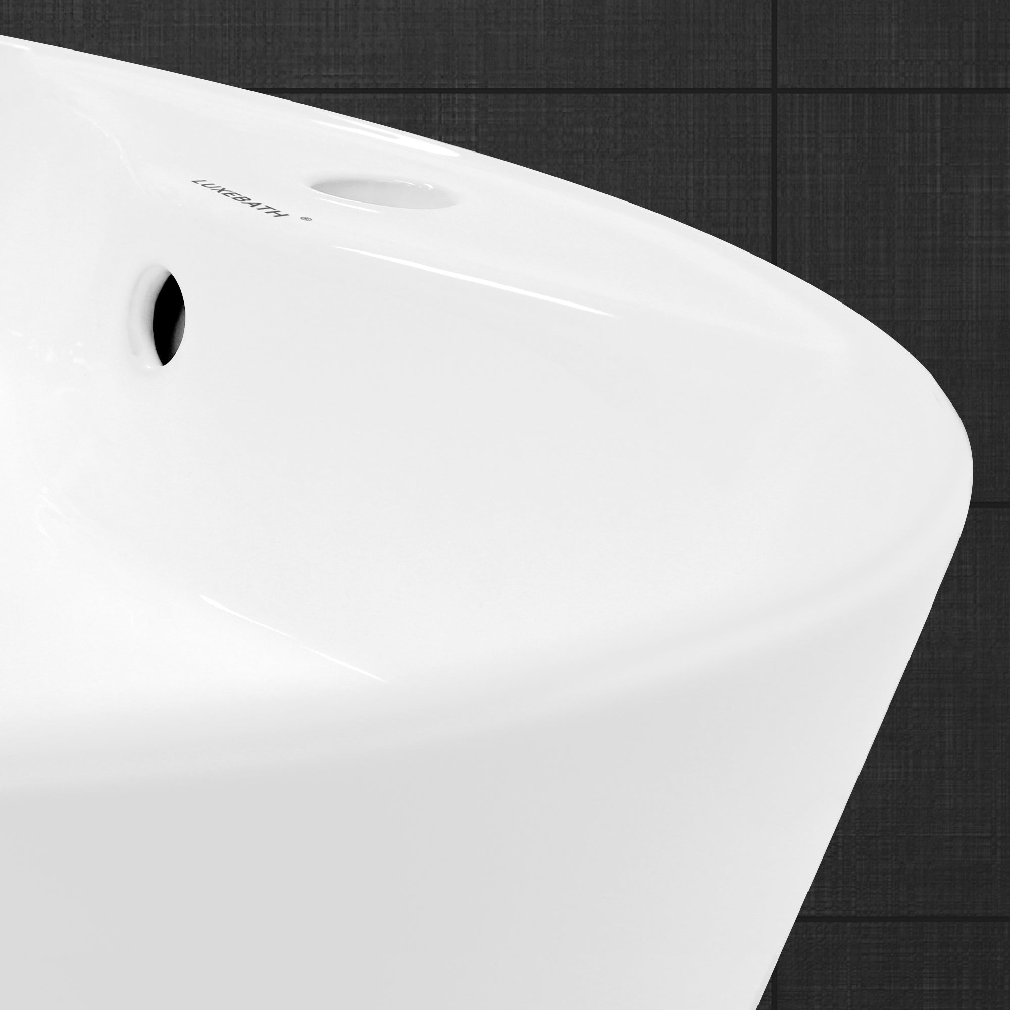 ECD Germany Sanitär Vasque ronde 46 cm lavabo blanc céramique
