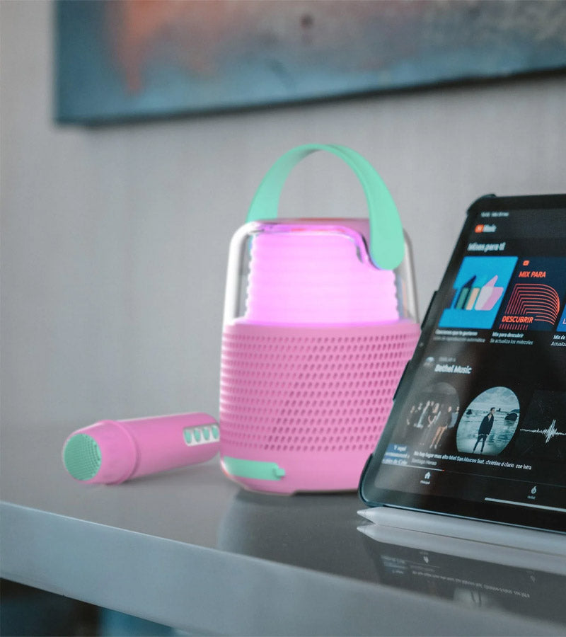 L'avant gardiste High-tech Enceinte micro karaoké bleue