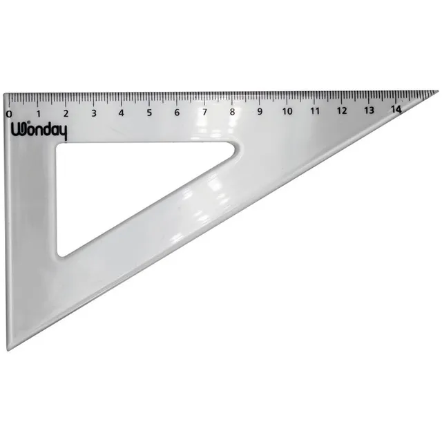 Safe Tool Fournitures scolaires équerre cristal 60° 15 cm