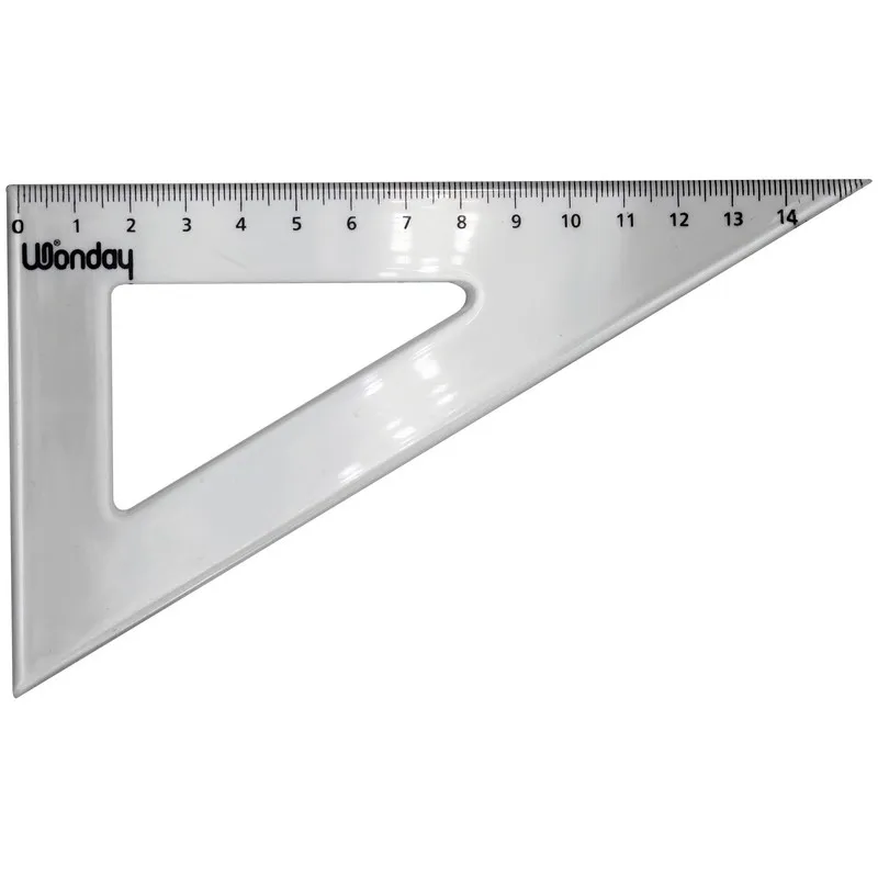 Safe Tool Fournitures scolaires équerre cristal 60° 15 cm