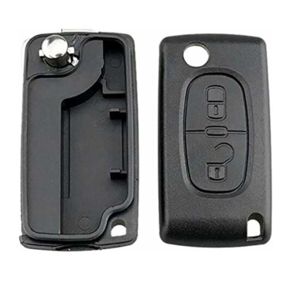 Shop-Story coque clé rabattable 2 boutons Peugeot Citroën