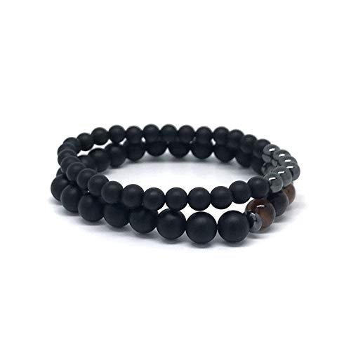 Shop-Story Lifestyle Double bracelet agate hématite mixte