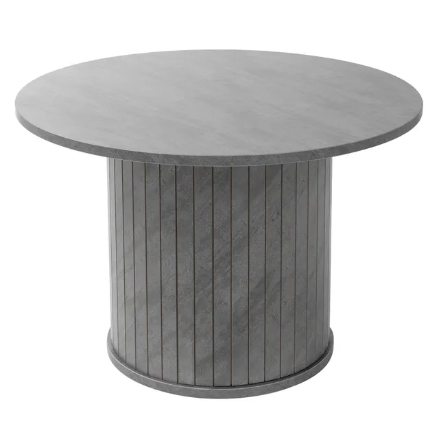ECD Germany Möbel Table basse ronde Ø60 gris béton